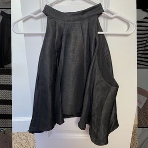 C/MEO Collective Cameo High Neck Black Crop Top